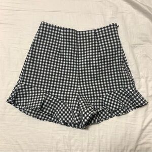 Zara Mini shorts Gingham Print